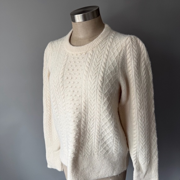 J. Crew Sweaters - J.Crew Cream Cable Knit Sweater Women’s Large Ivory Wool Blend